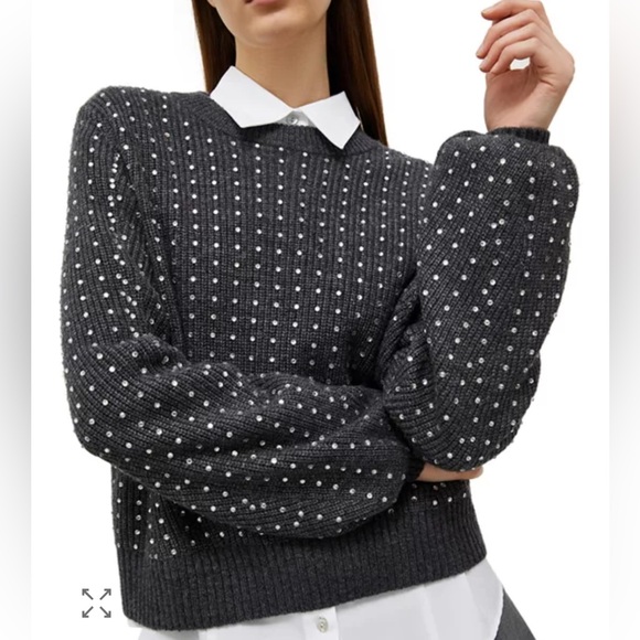 Marella Rhinestone sweater worn once size M - Picture 5 of 5